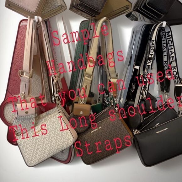 Long shoulder straps GENIUNE LEATHER NEW BLACK - Picture 10 of 10